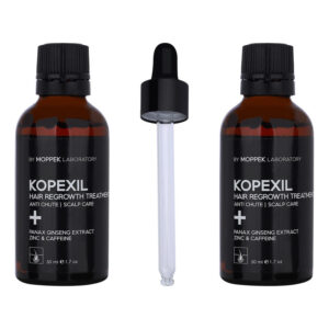 لوسیون تقویت‌کننده مو موپک مدل kopexil مناسب برای انواع مو حجم 50 میلی‌لیتر مجموعه 2 عددی