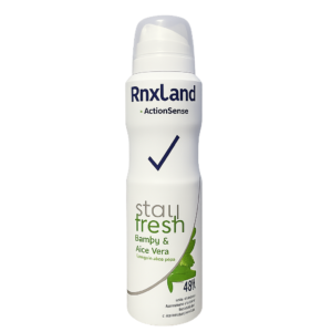 اسپری زنانه رنکسلند Rnxland رایحه Stay Fresh مدل Bambu and Aloe Vera حجم 150 میل