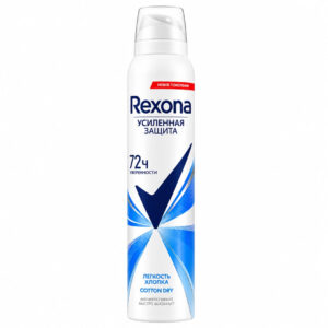 اسپری ضدتعریق زنانه رکسونا rexona مدل Dry Cotton حجم 200 میلی‌لیتر
